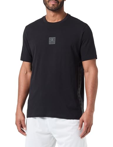 Champion Herren Legacy Athleisure Tape S/S Crewneck T-Shirt, Schwarz, Large von Champion
