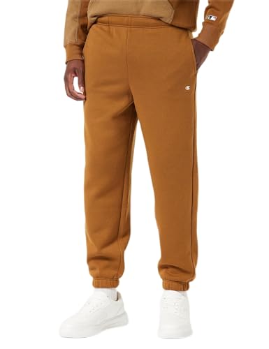 Champion Herren Legacy Authentic Pants-C-Logo Powerblend Fleece Elastic Cuff Trainingshose, Marrone Chiaro, S von Champion