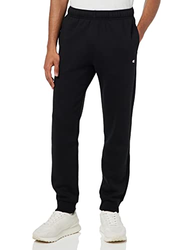 Champion Herren Legacy Authentic Pants Powerblend Fleece C-Logo Rib Cuff Trainingshose, Schwarz, XS von Champion