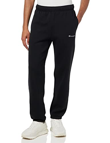 Champion Herren Legacy Authentic Pants Powerblend Fleece Small Logo Elastic Cuff Trainingshose, Schwarz, S von Champion