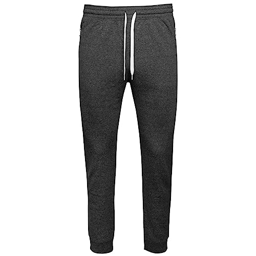 Champion Herren Legacy Authentic Pants Powerblend Terry C-Logo Zip Pocket Rib Cuff Trainingshose, Filzgrau, XS von Champion