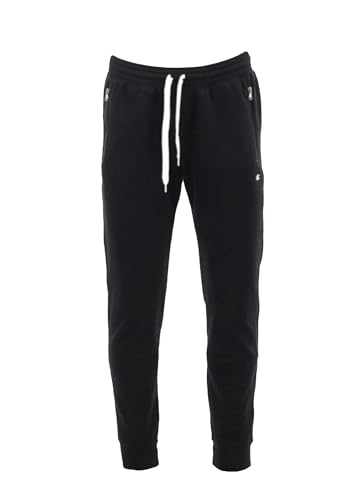 Champion Herren Legacy Authentic Pants Powerblend Terry C-Logo Zip Pocket Rib Cuff Trainingshose, Schwarz, 56 von Champion