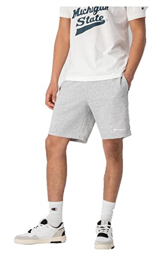 Champion Herren Legacy Authentic Pants Powerblend Terry Small Logo Bermuda Shorts, Grau, M von Champion