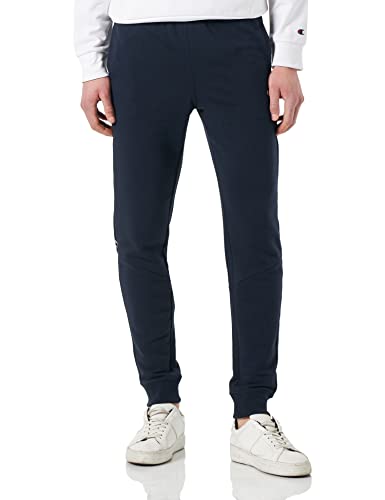 Champion Herren Legacy Authentic Pants Powerblend Terry Tape Logo Rib Cuff Trainingshose, Marineblau, S von Champion