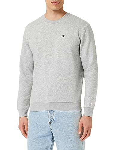 Champion Herren Legacy Basics-Powerblend Fleece Crewneck Sweatshirt, Hellgrau Meliert, XS von Champion
