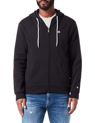 Champion Herren Legacy Basics Powerblend Fleece Full Zip Kapuzenpullover, Nero, S von Champion