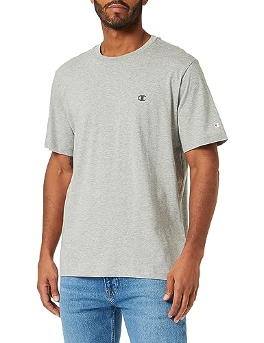 Champion Herren Legacy Basics-S-s Crewneck T-Shirt, Hellgrau Meliert, X-Small von Champion