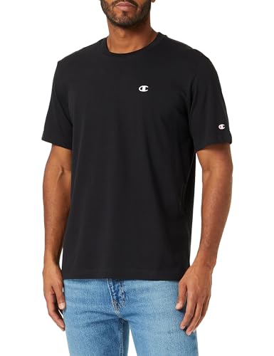 Champion Herren Legacy Basics-S-s Crewneck T-Shirt, Schwarz, Medium von Champion