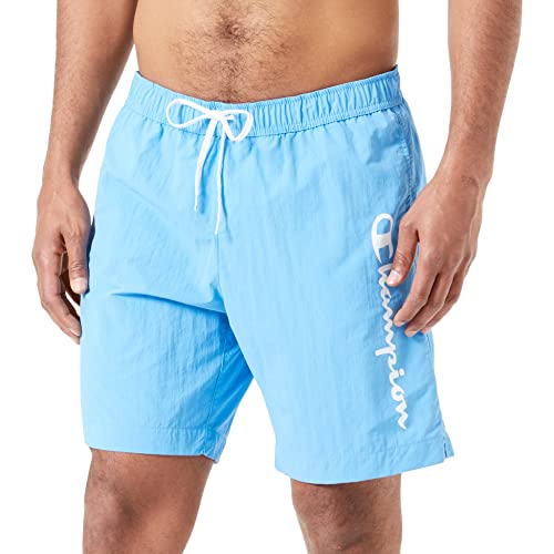 Champion Herren Legacy Beachshorts Ac Logo Badehose, hellblau, XXL von Champion