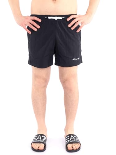 Champion Herren Legacy Beachshorts Ac Small Badehose, Schwarzes Logo mit Kontrast, L von Champion