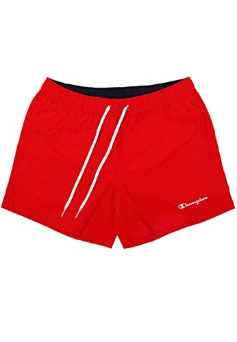 Champion Herren Legacy Beachshorts Ac Small Logo Badehose, Intensives Rot von Champion