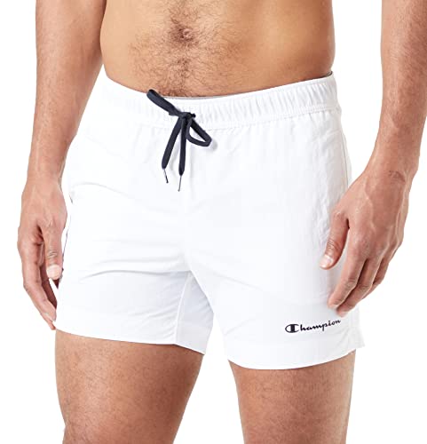 Champion Herren Legacy Beachshorts Ac Small Logo Badehose, Weiß Ton in Ton, X-Large von Champion