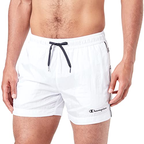 Champion Herren Legacy Beachshorts American Tape Badehose, Weiß, L von Champion