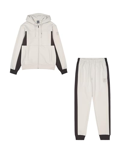 Champion Herren Legacy C-tech (220410) -Tcv Stretch Poly-Cotton Interlock Hooded Sportanzug, Weiß (ES057), XL von Champion