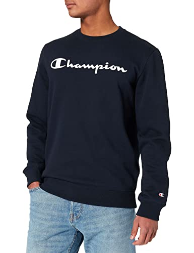Champion Herren Legacy Classic Logo Crewneck Pullover, Marineblau, XS von Champion