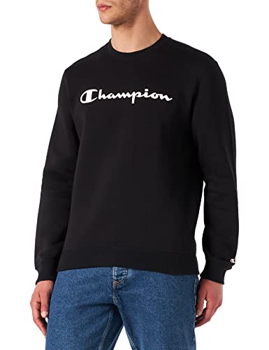 Champion Herren Legacy Classic Logo Crewneck Pullover, Schwarz, S von Champion