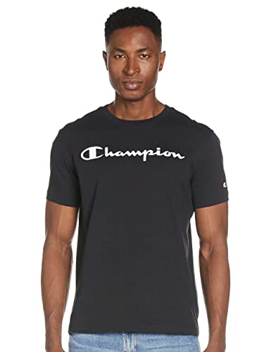 Champion Herren T-Shirt Legacy Classic Logo S/S, Schwarz, S von Champion