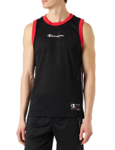 Champion Herren Legacy Division 1 Soft Mesh S/L Unterhemd, Schwarz, Medium von Champion