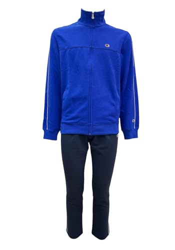 Champion Herren Legacy-Full Zip with Logo Sweatsuit, Blau (BS008), XS von Champion