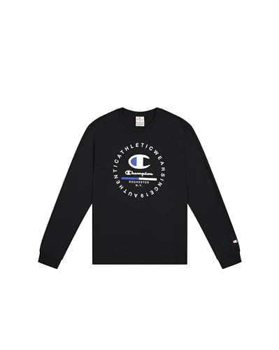Champion Herren Legacy Graphic Shop Authentic (220250) -Crewneck Langarmshirt, Schwarz (KK001), XS von Champion
