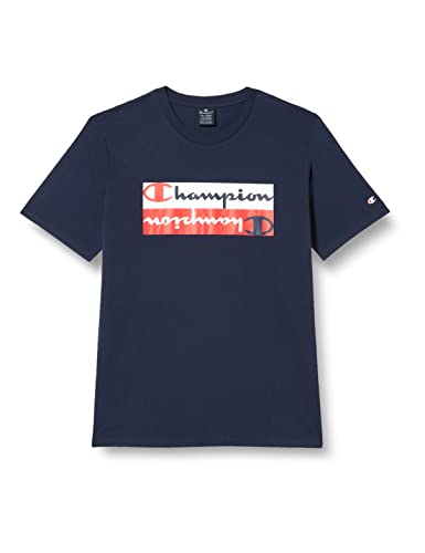 Champion Herren Legacy Graphic Shop Authentic Mirror Logo S/S T-Shirt, Marineblau, Large von Champion