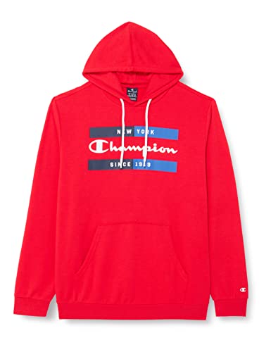 Champion Herren Legacy Graphic Shop Authentic Powerblend Terry Box Logo Kapuzenpullover, rot, M von Champion