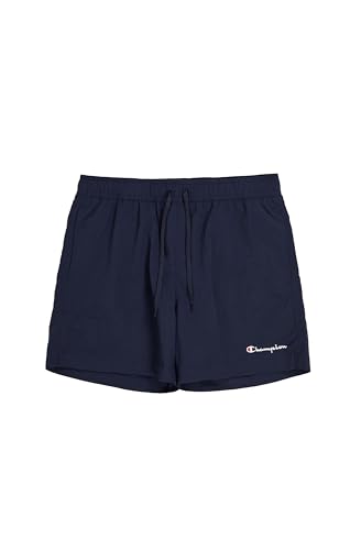 Champion Herren Legacy Icons Beachshorts-Crinkle Taslon Small Script Logo Badehose, Marineblau, S von Champion
