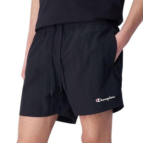 Champion Herren Legacy Icons Beachshorts-Crinkle Taslon Small Script Logo Badehose, Schwarz, L Champion Herren Legacy Icons Beachshorts-Crinkle Taslon Small Script Logo Badehose, Schwarz, L von Champion