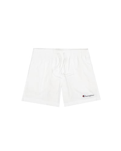 Champion Herren Legacy Icons Beachshorts-Crinkle Taslon Small Script Logo Badehose, Weiß, XL von Champion