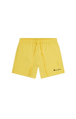 Champion Herren Legacy Icons Beachshorts-Crinkle Taslon Small Script Logo Badehose, gelb von Champion