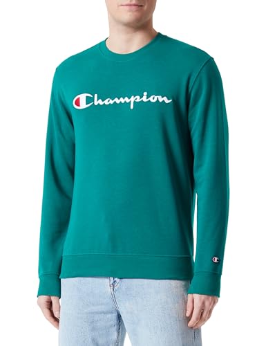Champion Herren Legacy Icons-Heavy Spring Terry Crewneck Sweatshirt, Waldgrün, M von Champion