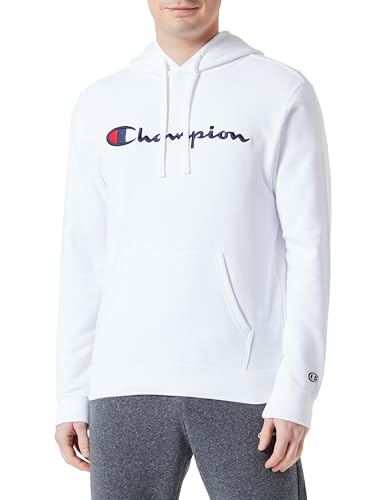 Champion Herren Legacy Icons-Heavy Spring Terry Kapuzenpullover, Weiß, L von Champion