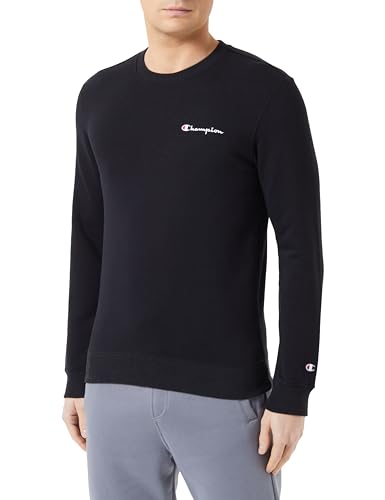 Champion Herren Legacy Icons-Heavy Spring Terry Small Script Logo Crewneck Sweatshirt, Schwarz, L von Champion