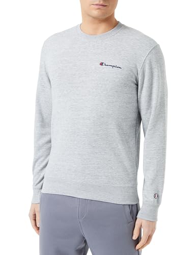 Champion Herren Legacy Icons-Heavy Spring Terry Small Script Logo Crewneck Sweatshirt, hellgrau, M von Champion