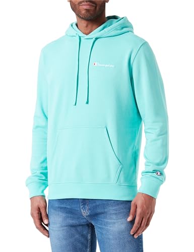 Champion Herren Legacy Icons-Heavy Spring Terry Small Script Logo Kapuzenpullover, Aquamarin Grün, L von Champion