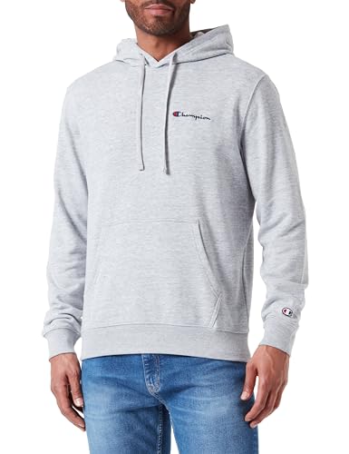 Champion Herren Legacy Icons-Heavy Spring Terry Small Script Logo Kapuzenpullover, hellgrau, L von Champion