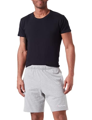 Champion Herren Legacy Icons Pants-Small Script Logo Athletic Jersey Combed Bermuda Shorts, Grau, XL von Champion
