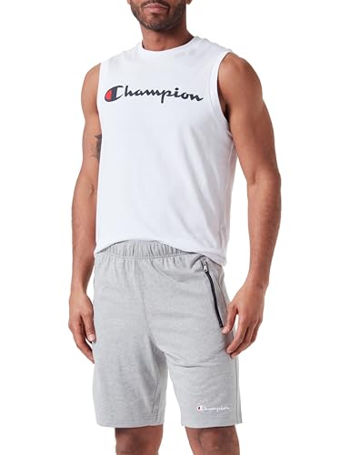 Champion Herren Legacy Icons Pants-Small Script Logo Pro-Jersey Zip Bermuda Shorts, Grau, L von Champion