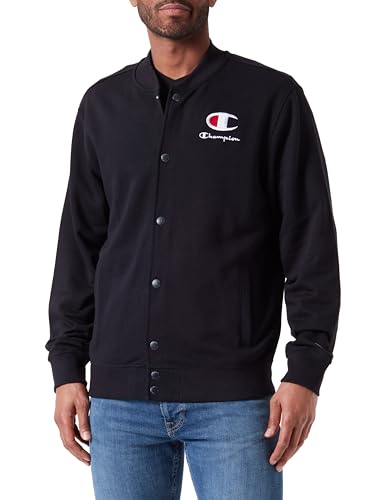 Champion Herren Legacy Icons Plus-Heavy Spring Terry Bomber Sweatshirt, Schwarz, S von Champion