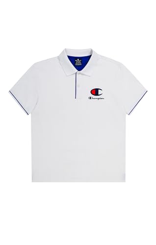 Champion Herren Legacy Icons Plus Polo Gallery-S/S Crewneck Polohemd, Weiß, Large von Champion