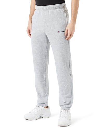 Champion Herren Legacy Icons-Powerblend Terry Small Script Logo Elastic Cuff Trainingshose, Grau, L von Champion