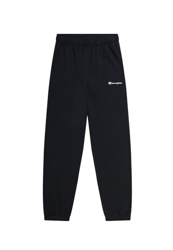 Champion Herren Legacy Icons-Powerblend Terry Small Script Logo Elastic Cuff Trainingshose, Schwarz, L von Champion