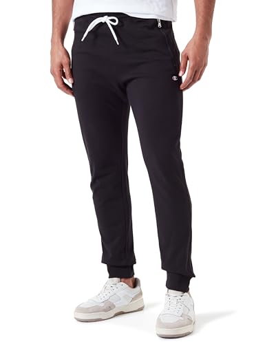 Champion Herren Legacy Icons Pro-Jersey C-Logo Zip Rib Cuff Trainingshose, Schwarz, L von Champion