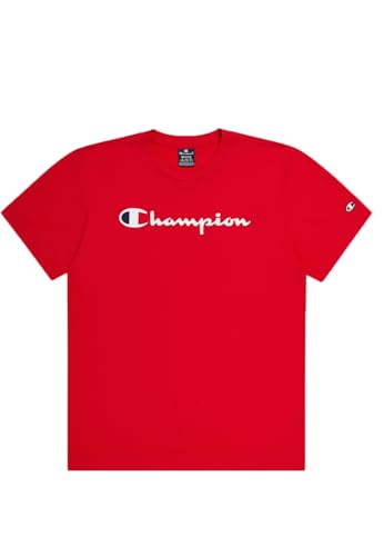 Champion Herren Legacy Icons-S/S Crewneck T-Shirt, rot, Medium von Champion