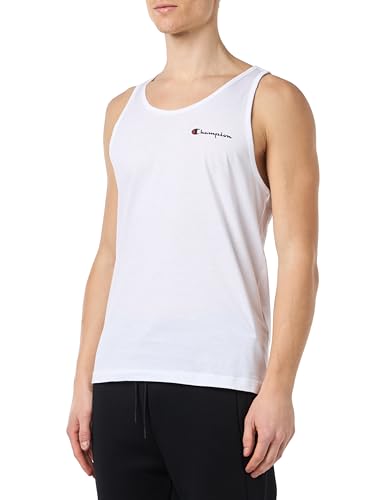 Champion Herren Legacy Icons-Small Script Logo S/L Tank Tanktop, Weiß, XL von Champion