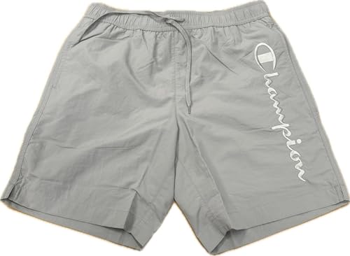 Champion Herren Legacy Icons Tonal Logo Beachshorts-Crinkle Taslon Bermuda Badehose, grau, XXL von Champion