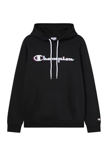 Champion Herren Legacy Man-Big Logo Hoodie Kapuzenpullover, Schwarz (Kk001), L von Champion