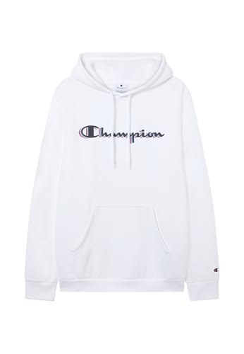 Champion Herren Legacy Man-Big Logo Hoodie Kapuzenpullover, Weiß (Ww001), S von Champion