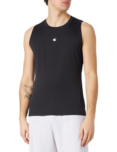 Champion Herren Legacy Modern Basket at The Gym-Quick-Dry S/L Tank Tanktop, Schwarz, Medium von Champion