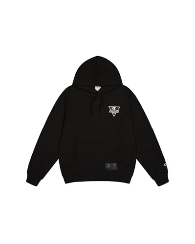 Champion Herren Legacy Modern Sport (220363) -Poly-Cotton Rain Interlock Kapuzenpullover, Schwarz (KK001), M von Champion